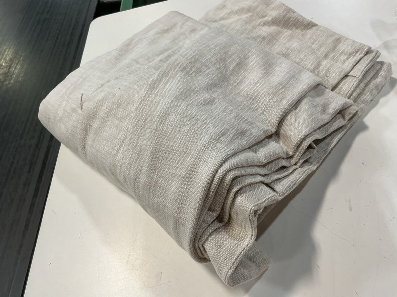 Condition photo showing Good Condition for textured cotton curtain, 48x108, oatmeal ( 1 panel