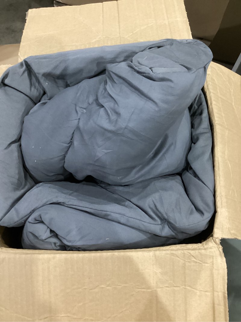Condition photo showing As Is for mattress topper king for back pain, extra thick mattress pad cover, plush pillow top, deep elastic pocket, grey king grey