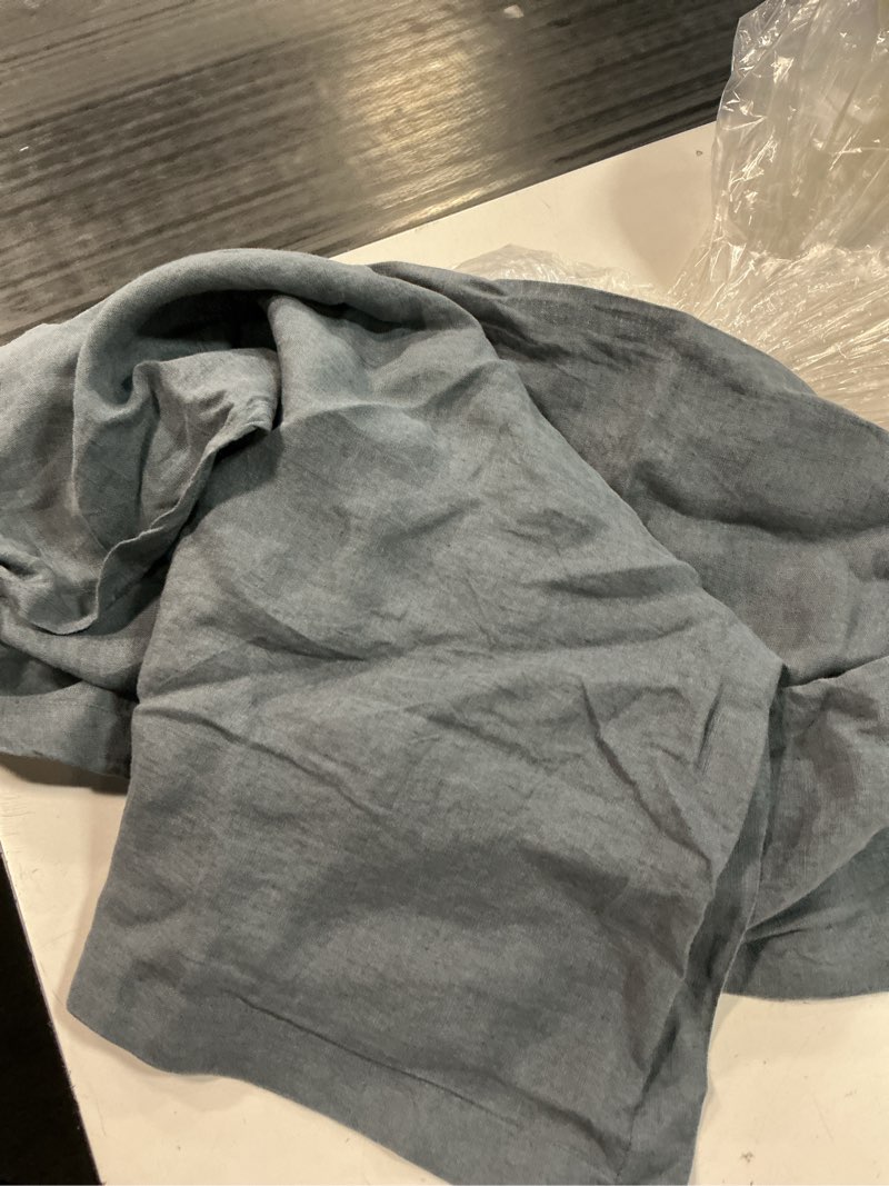 Condition photo showing As Is for organic brushed cotton euro sham color: nightfall(size 26inx26in)