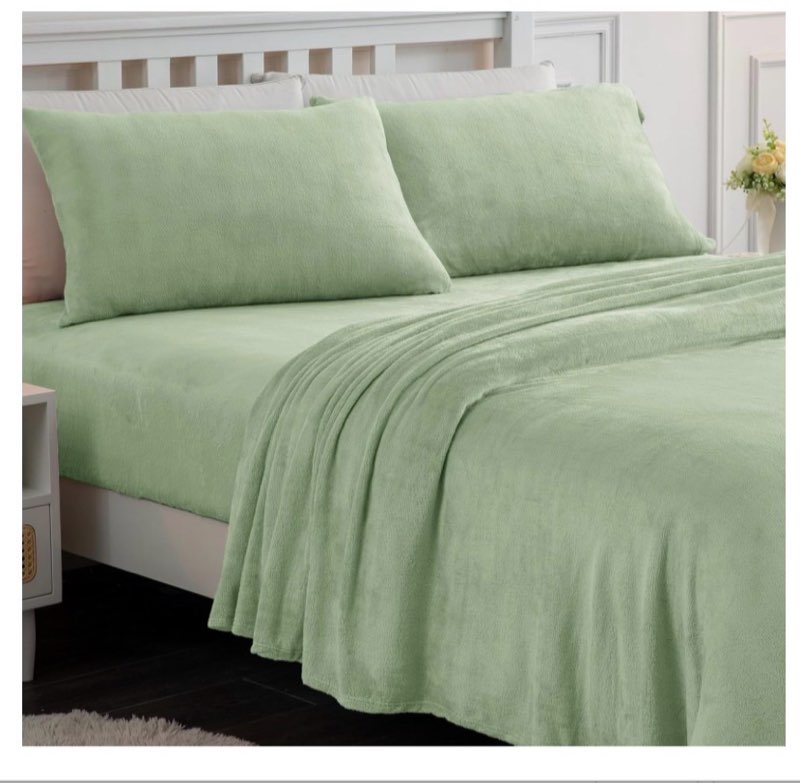 Softan Fleece Sheets Queen Size, Flannel Like Soft, Fuzzy Warm Plush Sheets, Velvet Polar Microfleec