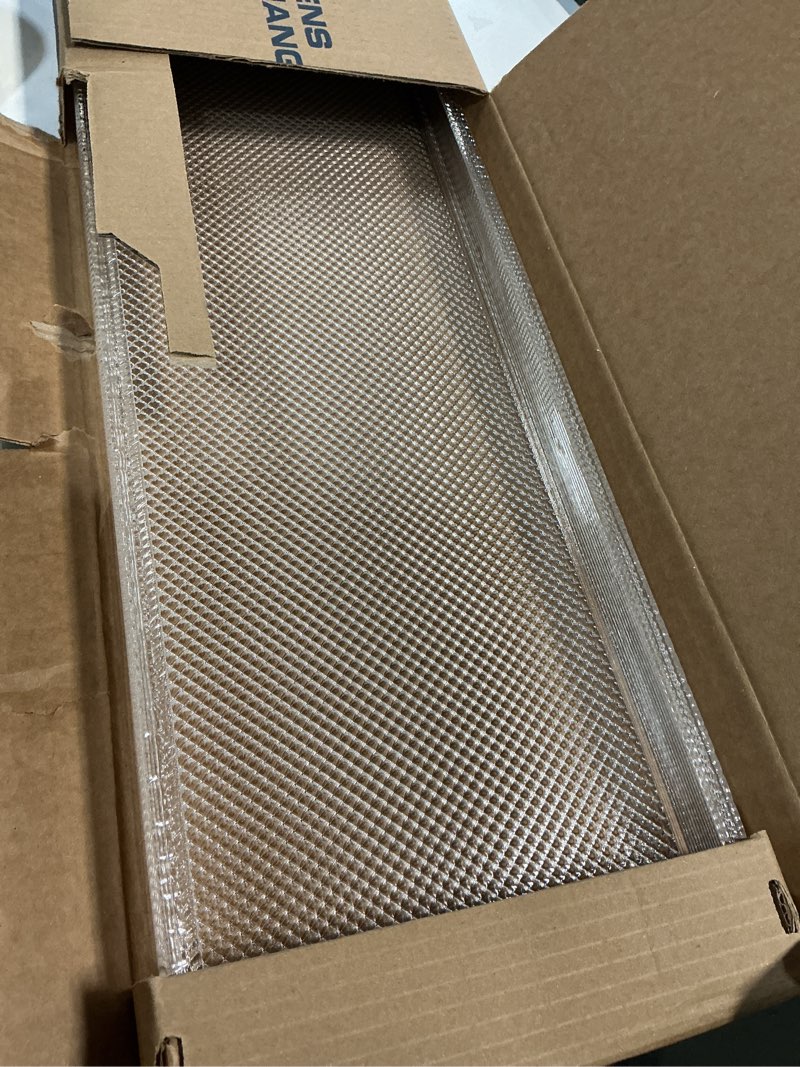 Condition photo showing Good Condition for Lithonia Lighting 4 Foot Replacement Acrylic Diffuser Lens, Clear Prismatic Replacement Cover for 48-Inch SB Series Narrow Body Square Wraparound Ceiling Light Fixture for Shop Lights