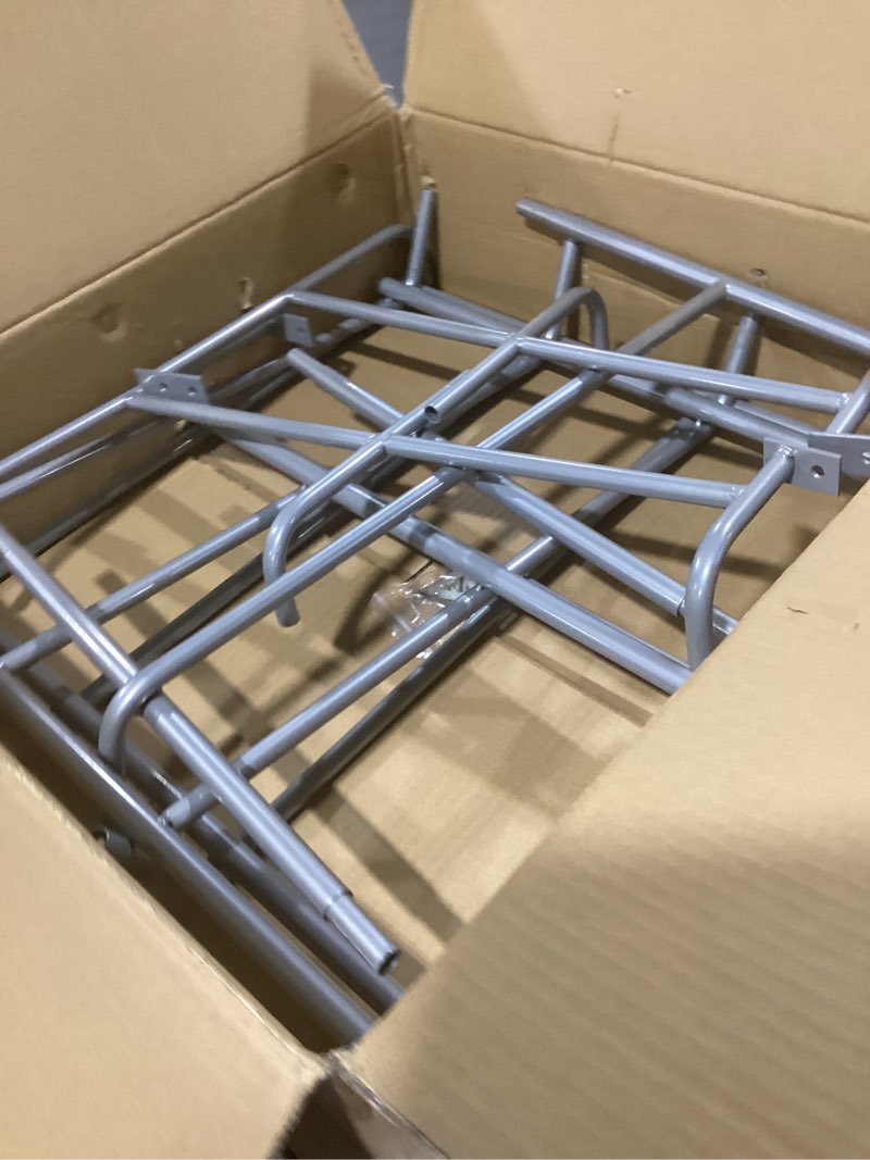 Condition photo showing Good Condition for 55" Long Hay Feeder Goat, 30 Gallon Multiple Sided Goat Hay Rack, Heavy Duty Iron Wall Hay Rack for Sheep, Horses, etc, Effortless Installation in Farm, Yield 55INCH Silver