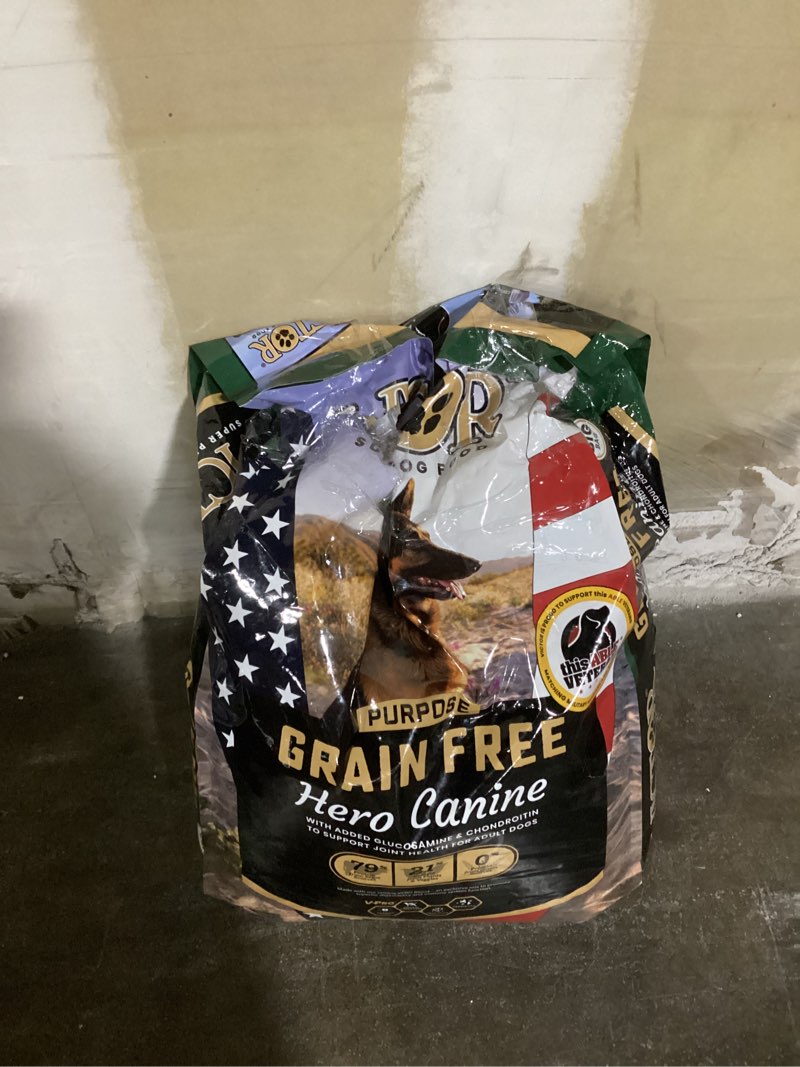 Condition photo showing New/Like New for Victor Super Premium Dog Food – Purpose - Grain Free Hero Canine – Premium Gluten Free Dog Food for Active Adult Dogs – High Protein with Glucosamine and Chondroitin for Hip and Joint Health, 50lbs
