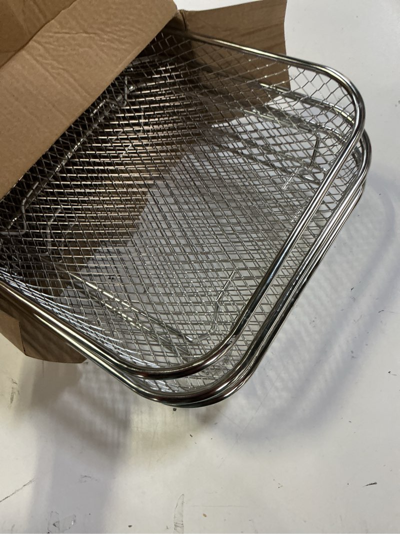 Condition photo showing Good Condition for 3 pcs 8 square air fryer rack?304 grill stainless steel grill dehydrator rack for vortex nuwave ninja