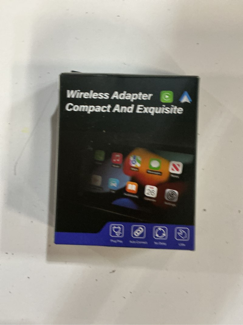 Condition photo showing New/Like New for 2026 wireless carplay adapter, 2in1 mini carplay wired to wireless with fast stable connection, plug and play, zero delay car play for iphone ios 10+, android 11+