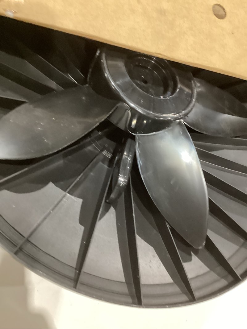 Condition photo showing Good Condition for lasko oscillating cyclone pedestal fan, adjustable height, timer, remote control, 3 speeds, for bedroom, living room, home office, 18", black, 1843 standard packaging