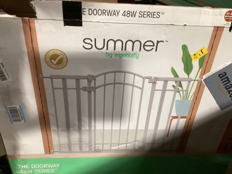 ingenuity decorative extra tall baby gate & dog gate, 28.5"-48" wide, 36" tall, hardware or pressure