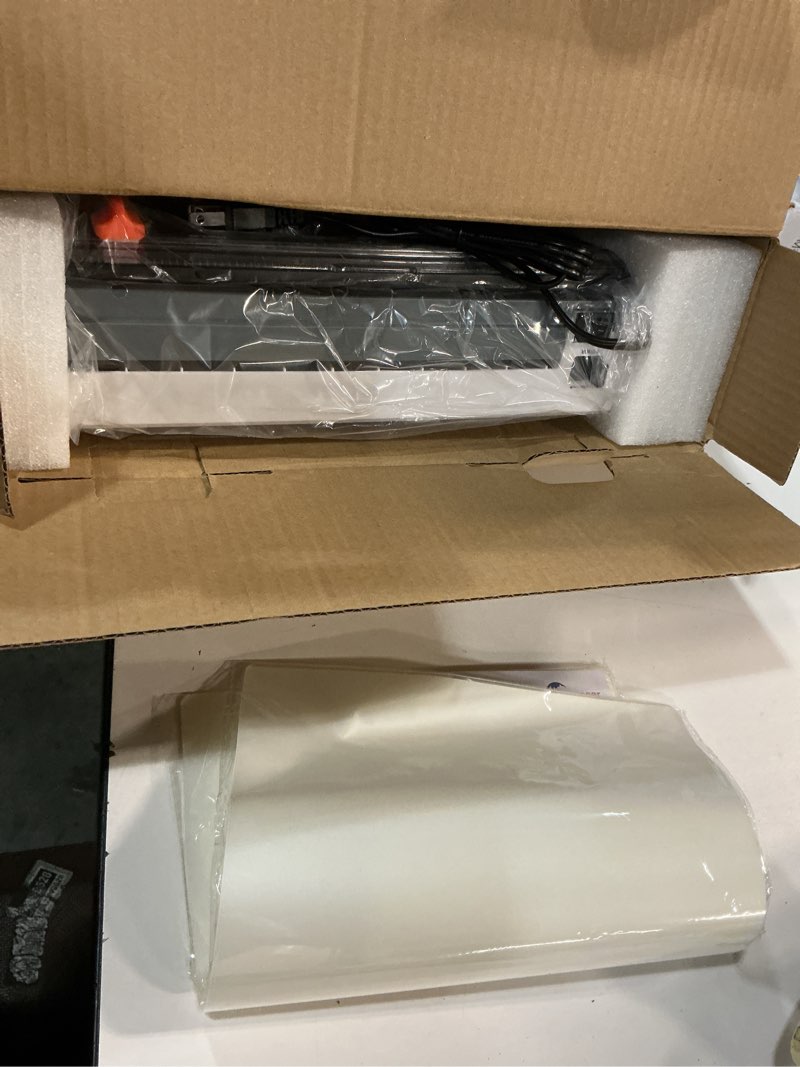 Condition photo showing New/Like New for Laminator Machine with 40 Laminating Sheets, A4 Laminator Thermal and Cold with Paper Trimmer & Corner Rounder, 9-Inch Laminating Machine for Home School Office SL266