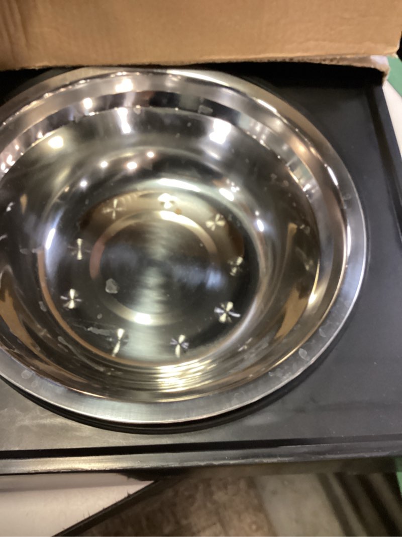 Condition photo showing Good Condition for behmoe elevated dog bowls for medium large dogs 3 heights adjustable breed raised dogs bowl stand with 2 stainless steel water and food bowls non-slip