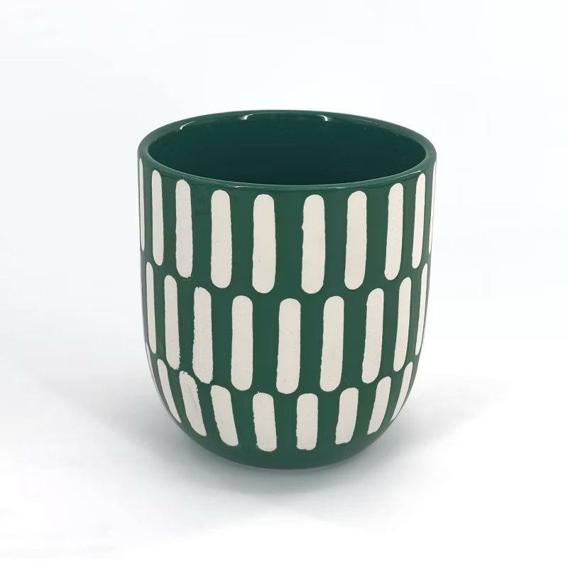 Ceramic Planter Green, Black and Blue - Bullseye's Playground™, 6 Pack 
