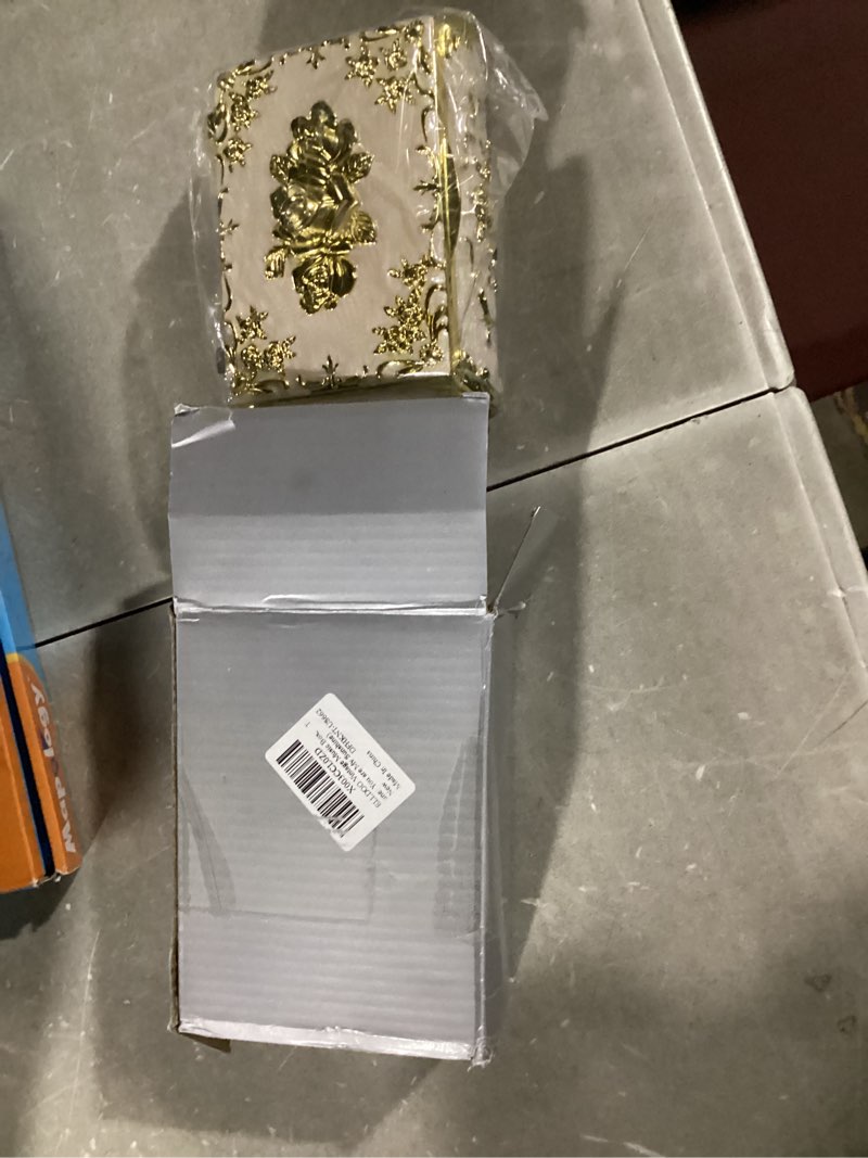 Condition photo showing Good Condition for ELLDOO Vintage Music Box, Beige Metal Musical Jewelry Box Keepsake Box, Small Trinket Jewelry Storage Box Gift for Girl Women (Tune: You are My Sunshine)