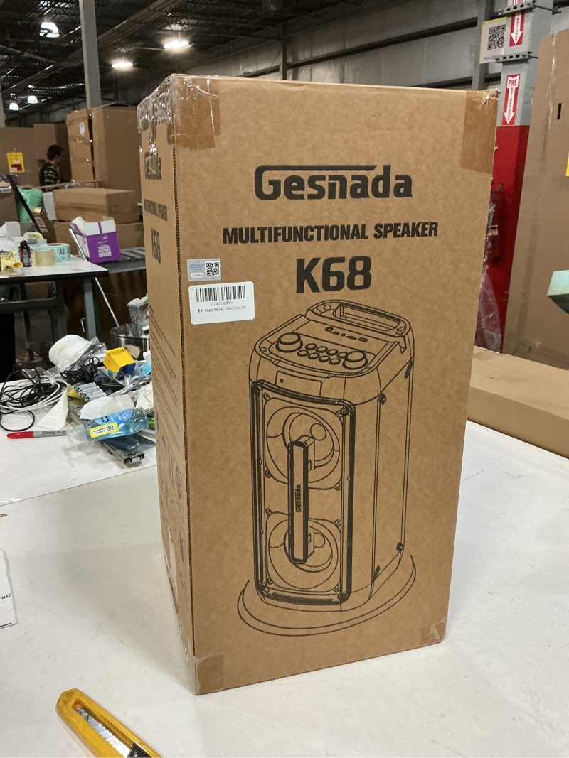 Condition photo showing Good Condition for Karaoke Machine for Adults, Portable Bluetooth Speaker with 2 Wireless Microphones, Portable PA System with Disco Lights for Big Party, Outdoor, Ideal Gifts for Family, Music Lover