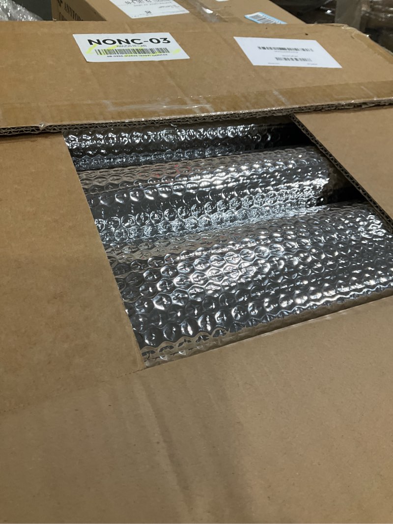 Condition photo showing New/Like New for 2-Car Garage Door Insulation Kit 16Pcs 24"×48" Reflective Aluminum Foil Double Bubble Panels 6mm Thick Radiant Barrier Thermal Shield with 120 Pieces Adhesive Tape for Attic Garage Wall