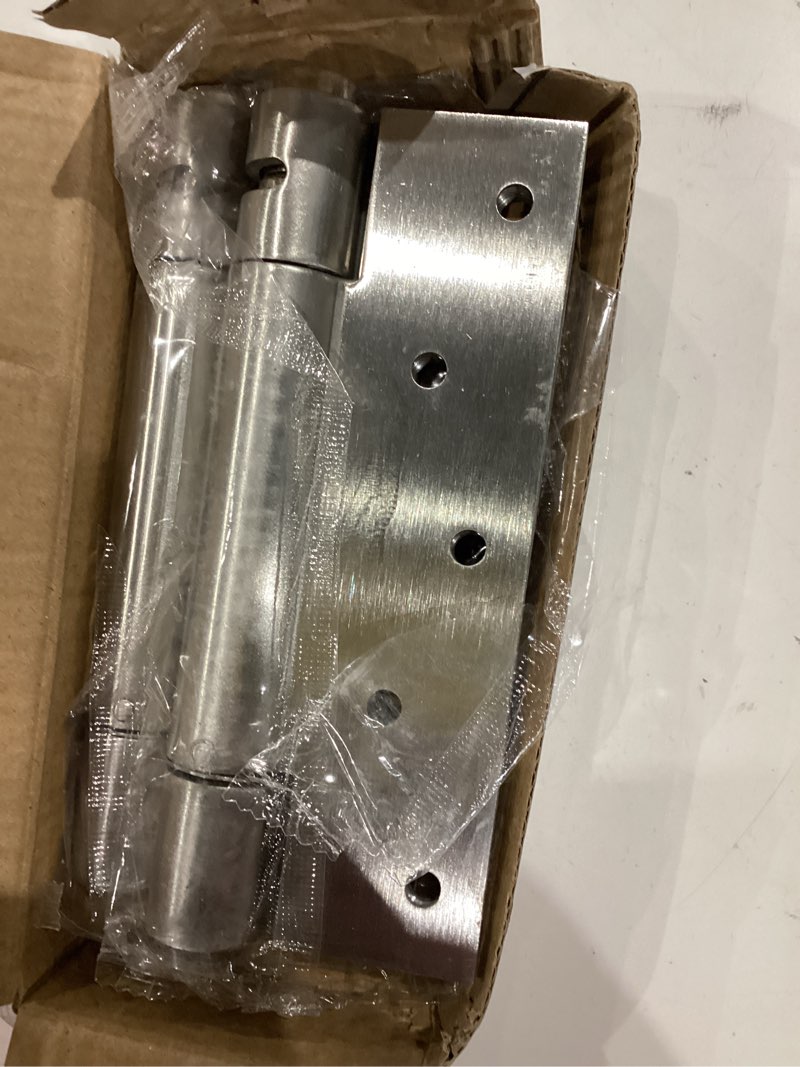 Condition photo showing Good Condition for (2 pack) self closing door hinge, 6 inches,auto closing spring hinge with adjustable tension, thickened 304 stainless steel heavy duty door hinges 6 inches,with mounting screwdriver hardware,
