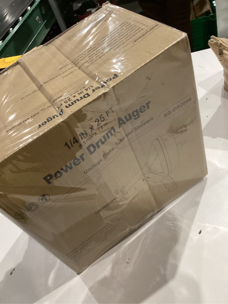 Condition photo showing Good Condition for Drain Auger, Clog Remover with Drill Adapter, 25 Feet Flexible Plumbing Snake Use Manually or Powered for Kitchen, Bathroom and Shower Sink, Comes with Gloves (orange)