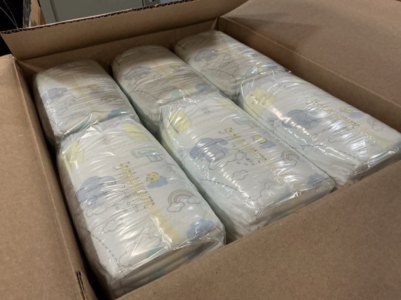 Condition photo showing Good Condition for pampers swaddlers diapers, size 3 (13-26 lbs), 168 count, absorbent, keeps baby dry and comfortable, skin safe disposable baby diaper size 3 168