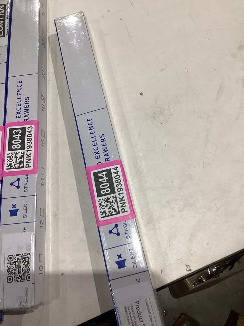 Condition photo showing Good Condition for 1 Pair Soft Close Stainless Steel Full Extension Heavy Duty Cabinet Drawer Glides Ball Bearing Full Extension Kitchen Runners 100 lb Load Capacity(Sliver,16 inch) 16 Inch Stainless Steel-1 Pair