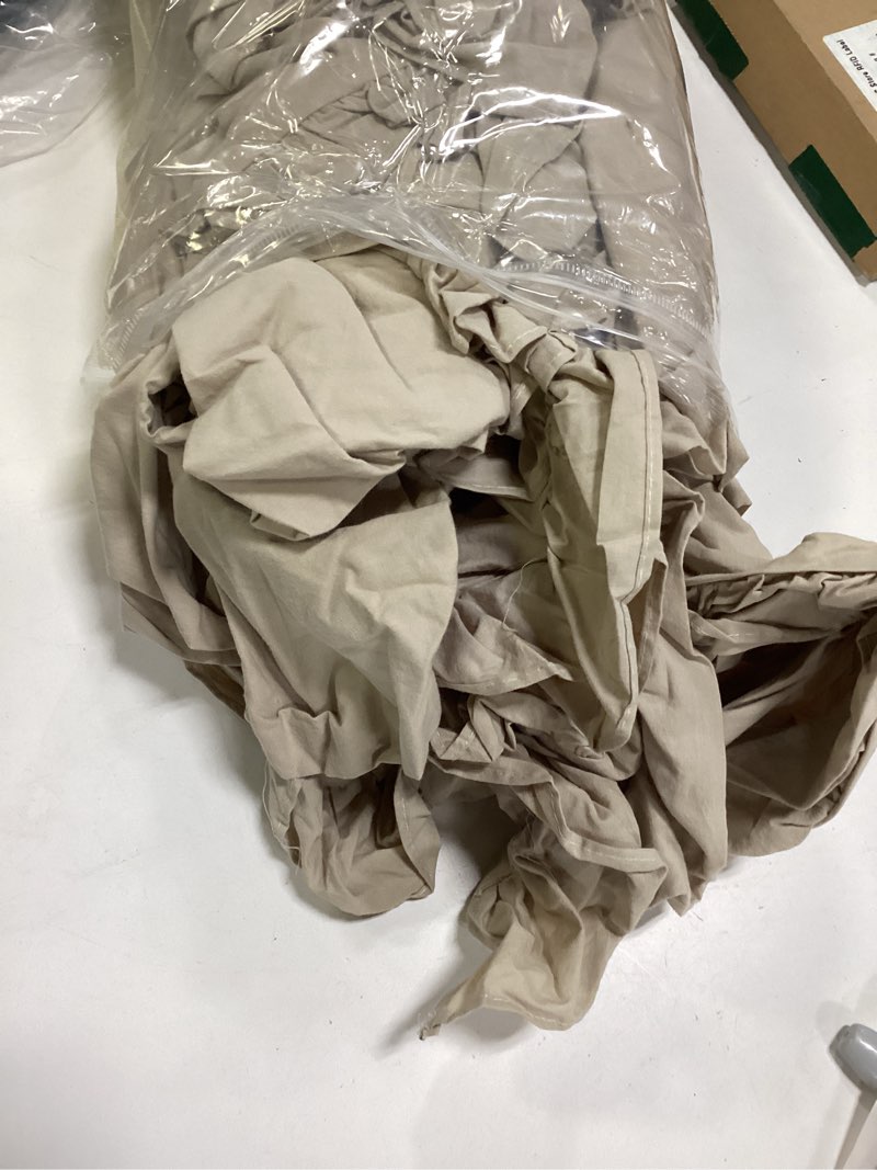 Condition photo showing Good Condition for QSH Beige Khaki Ruffle Duvet Cover Queen Size Washed Cotton,3Pcs Linen Feel Farmhouse Shabby Vintage Boho Chic Ruffled Bedding Set French Country Rustic Comforter Cover Aesthetic Soft Quilt Cover Set Queen Beige Khaki