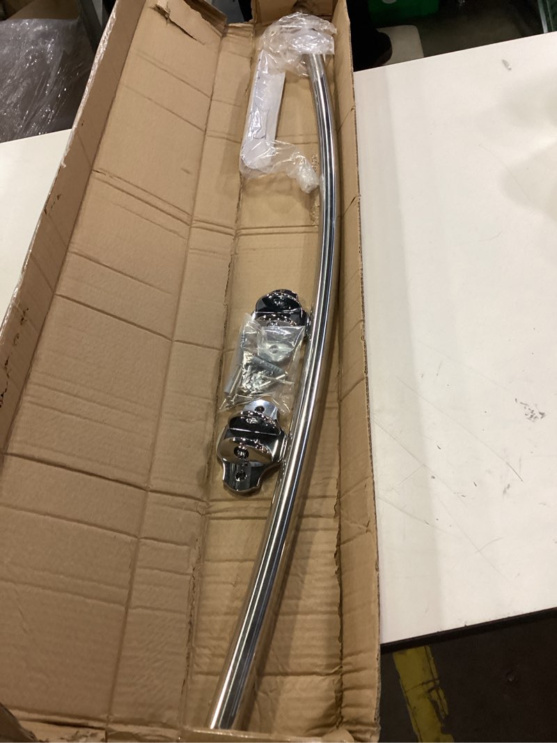 Condition photo showing Good Condition for Curved Shower Curtain Rod, Adjustable 40-72 inches Extra Wide Curved Shower Rods for Bathroom, Rust proof Shower Rod, Premium Stainless Steel Curved Curtain Rod for Shower, Bathtub, Silver