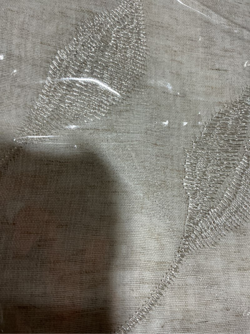 Condition photo showing Good Condition for bujasso embroidered leaf sheer curtains floral farmhouse light filtering window panels botanical patterned drapes for living room bedroom grommet top, natural 38" wx84 lx2 38"w x 84"l (pack of 2) natural