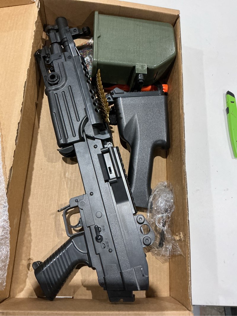 Condition photo showing As Is for gel splat blaster - 36 inch big size - rich accessories - fully automatic and manual mode - 7.4v rechargeable battery - for ages 15+