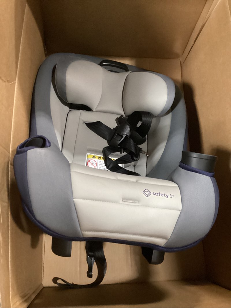 Condition photo showing Good Condition for safety 1st ellaris 3-in-1 convertible car seat, slim fit design, rear & forward-facing, 5-position headrest, 3-across fit, travel-friendly with machine-washable seat pad, london blue