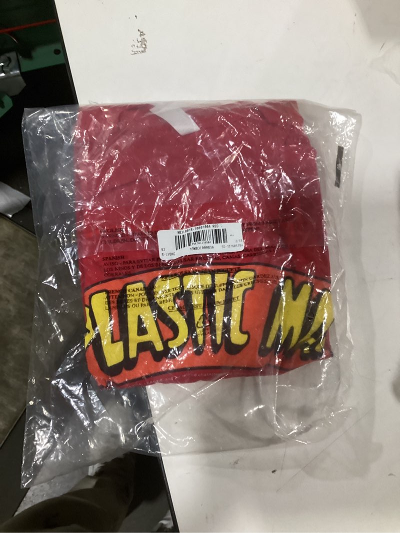 Condition photo showing New/Like New for WARNER BROS Men's Plastic Man Logo Large Red