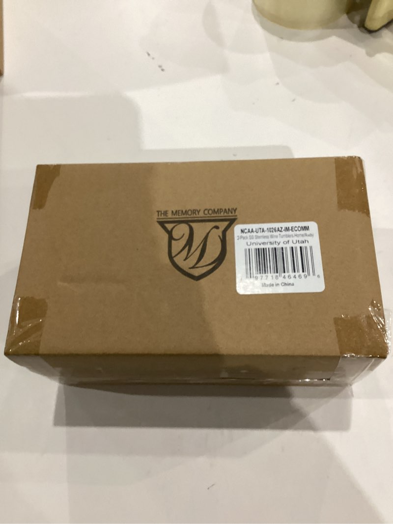 Condition photo showing New/Like New for The Memory Company Officially Licensed NCAA 12oz Stemless Tumbler Set – 2-Pack Double-Wall Stainless Steel Home & Away Game Day Cups University of Utah