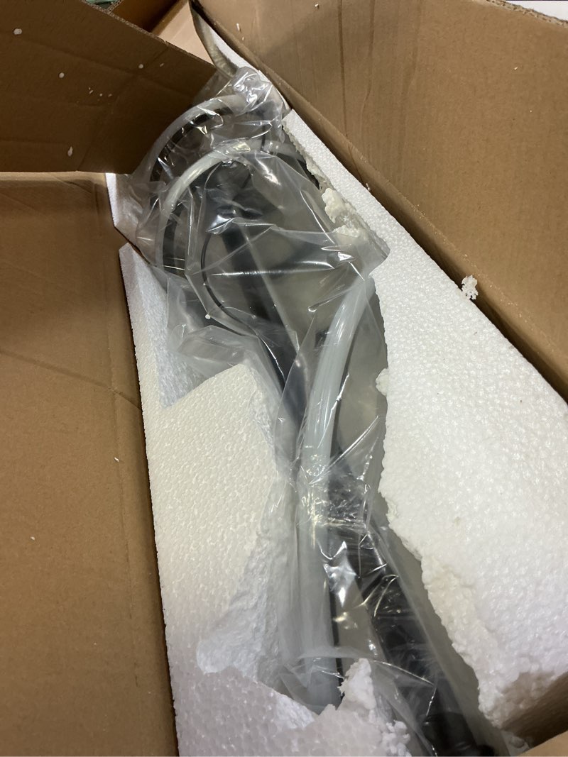 Condition photo showing Good Condition for modern led pendant lights, 47in chandelier dimmable with remote control 3000k-6000k adjustable color temperature, aluminum island lighting lamp fixture for kitchen, dining room, billiard room a-black 47inch