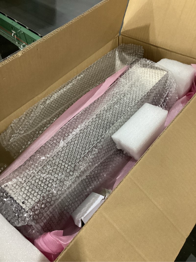 Condition photo showing New/Like New for Stainless Steel Podium Stand with Acrylic Reading Surface & Hidden Cable Entry, Professional Modern Podium Stand with Wood Decoration for Church, Podium Stand for Church, Conference, Speech, Wedding