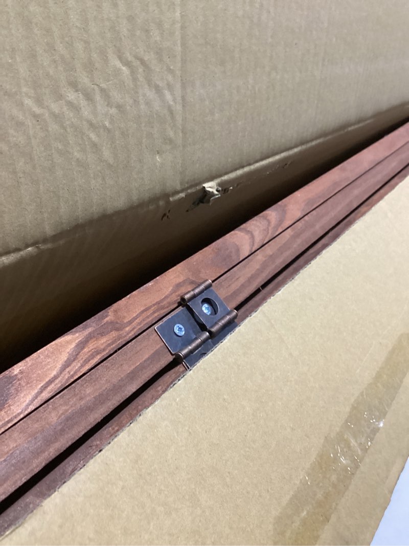 Condition photo showing Good Condition for 4 panel detachable room divider, 5.6 ft tall two in one bamboo privacy screen (converts into 2 low dividers), folding panel divider for room separation, natural brown (67" h x 61.4" w) brown 4 panel