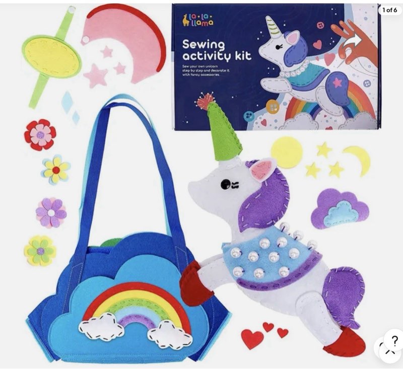 La La Llama Unicorn sewing kit for kidfor kids learning skills