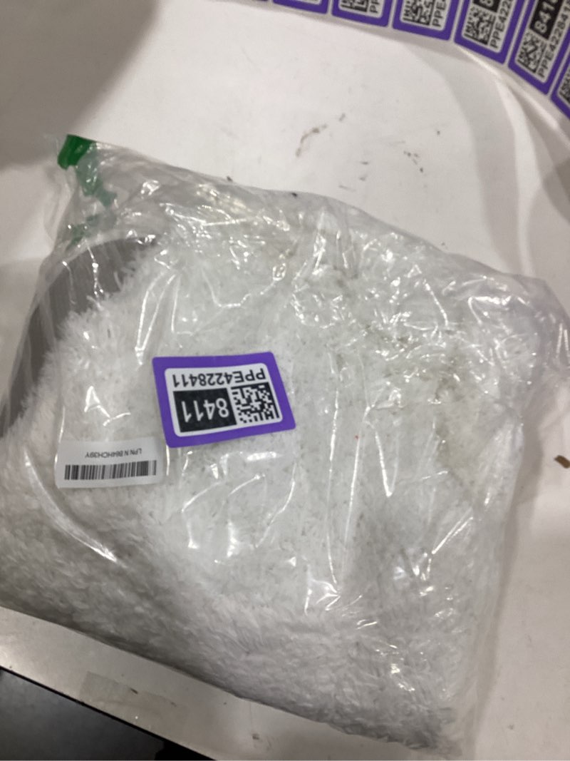 Condition photo showing New/Like New for White Toilet Rug 22x24 Non Slip Fluffy Toilet Floor Mat U Shaped Washable Bathroom Contour Rug for Toilet Absorbent Shaggy Toilet Foot Rug White 1'10" x 2' (22''x24'' Toilet Rug)