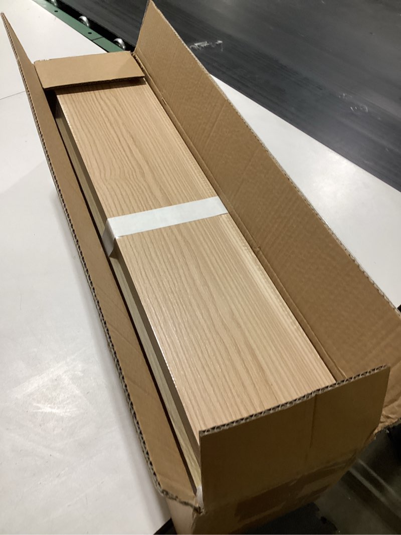 Condition photo showing Good Condition for upsimples Floating Shelves for Wall, 23.6 Inch Shelves for Decor Storage Set of 6, Wall Mounted Wood Shelf for Bedroom, Living Room, Bathroom, Kitchen, Long Picture Ledge Shelves, Natural Natural 23.6in