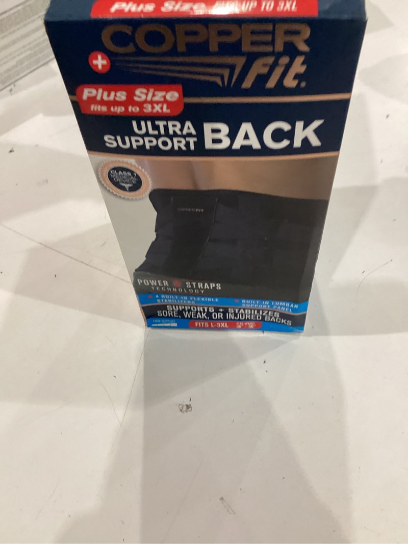 Condition photo showing Good Condition for copper fit ultra support back brace – plus size (fits waist 36”–56”), unisex, black