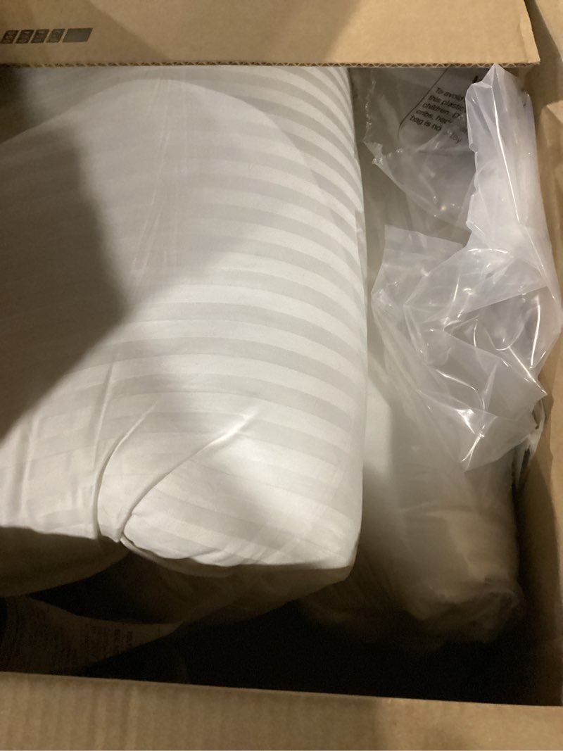 Condition photo showing Good Condition for beckham hotel collection bed pillows standard/queen size set of 2 - original soft down alternative pillow for sleeping - soft support for back, stomach or side sleepers queen / standard white