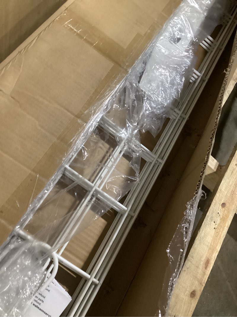 Condition photo showing Good Condition for walmann 2 pack garage wall shelves, 2 x 4 ft/24 * 48 inch wall mounted storage shelves for garage heavy duty wall shelving, holds up to 220 lbs(white) white 24*48inch
