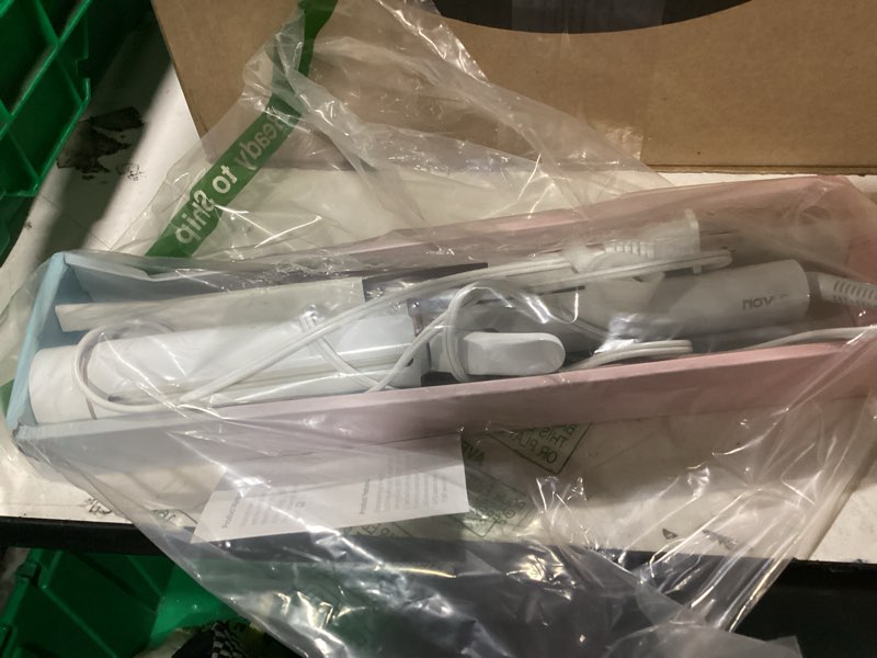 Condition photo showing As Is for 1.5 inch extra large curling wand for long hair - ceramic tourmaline barrel with 40000000 negative ions, 2 clips & heat-resistant glove white