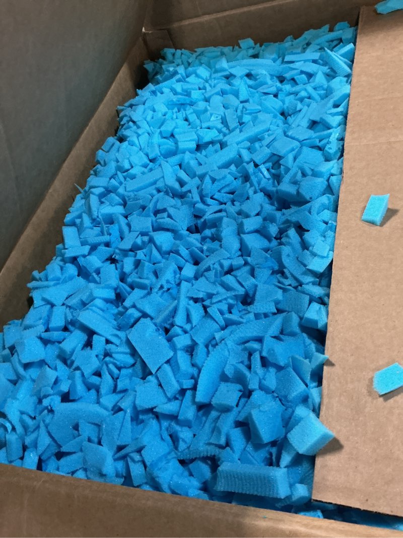 Condition photo showing Good Condition for bean bag filler, 20lbs shredded memory foam filling, soft pillow stuffing bean bag refill foam for couch, cushion, stuffed animals, dog bed, arts crafts blue 20lbs