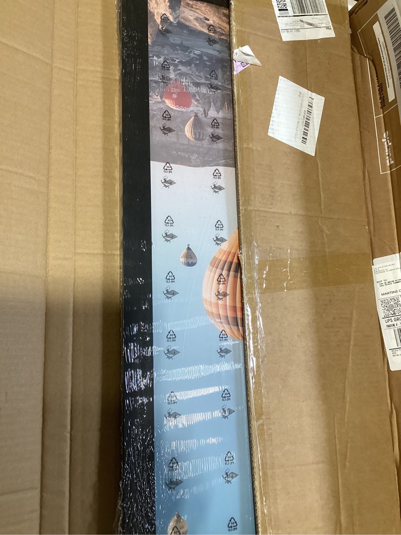 Condition photo showing Good Condition for 13.5x40 picture frame for wall display, 13.5x40 black picture frame with shatter resistant plexiglass, stable and sturdy 13.5 x 40 poster frame for wall display, handpicked gift collection