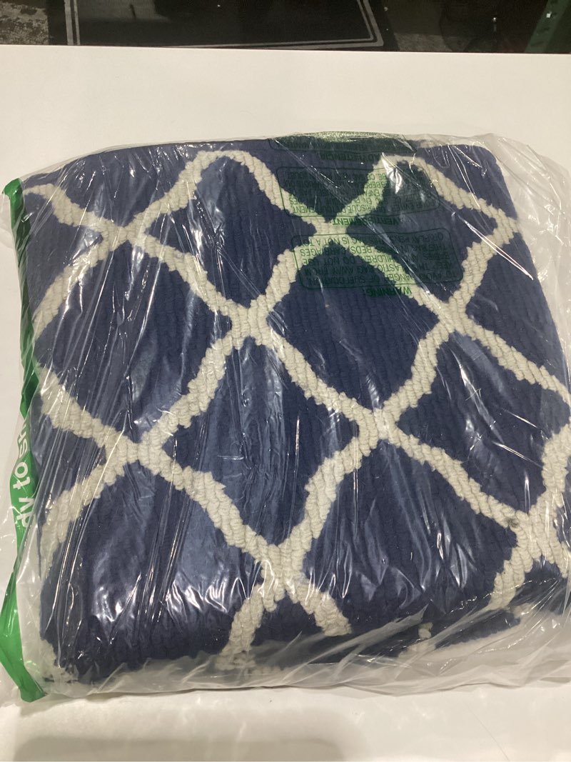 Condition photo showing Good Condition for shacos door mats 24"x36" indoor washable doormats non slip rubber backing dirt trapper entryway rug entrance entry rugs and mats for kitchen laundry room, navy blue 24" x 36" navy blue