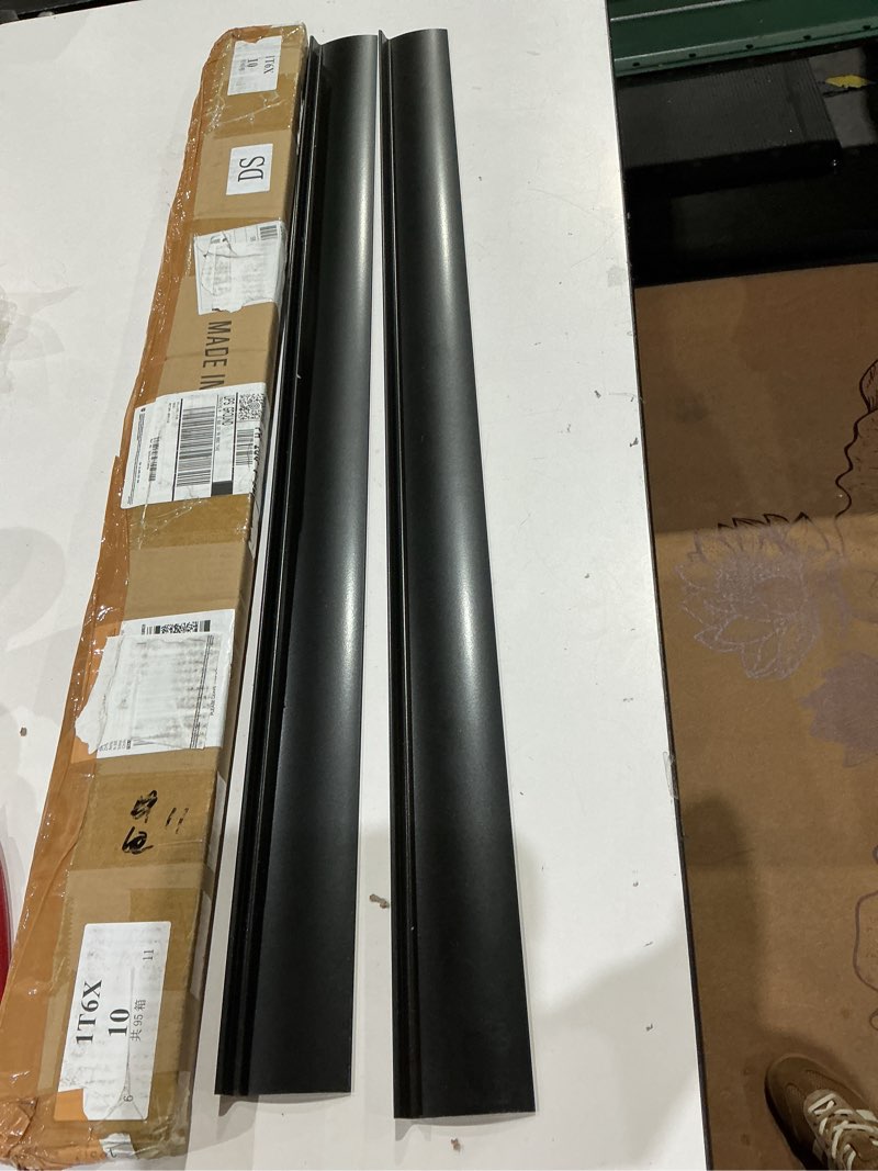 Condition photo showing Good Condition for hicarer 2 pcs 40 inch anodized aluminum door drip cap overall height 1-1/2 inches overhead edge window rain deflector home rain drip guard door top weatherstrip (black) 40 inch black 2