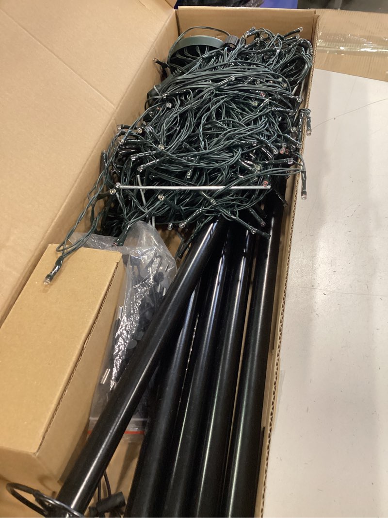 Condition photo showing As Is for Flacchi 10 FT 404 LED Star String Lights Outdoor - Pole Set with Remote, Multiple Lighting Modes, Timer, and Waterproof Feature for Ultimate Holiday Decor (Multicolor) Multicolor 10FT/404LED