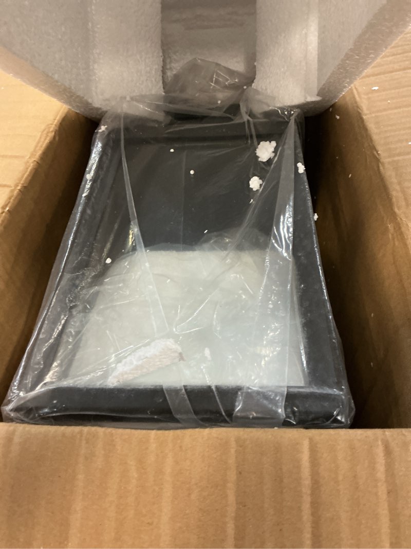 Condition photo showing New/Like New for 20-inch dusk to dawn outdoor wall sconce, black 2-light lantern | dusk-to-dawn sensor with weather-resistant metal and glass panels for porch, garage, entryway, patio, and front door. dusk dawn sensor 20 inch 1