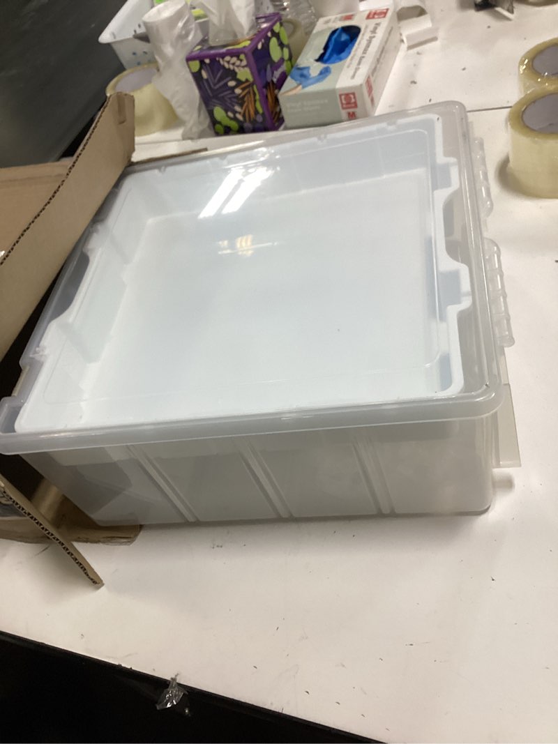 Condition photo showing Good Condition for ArtBin 6899AZ Super Satchel Double Deep with Lift-Out Tray Storage Container, Portable Arts & Crafts Organizer with Removable Dividers, Clear