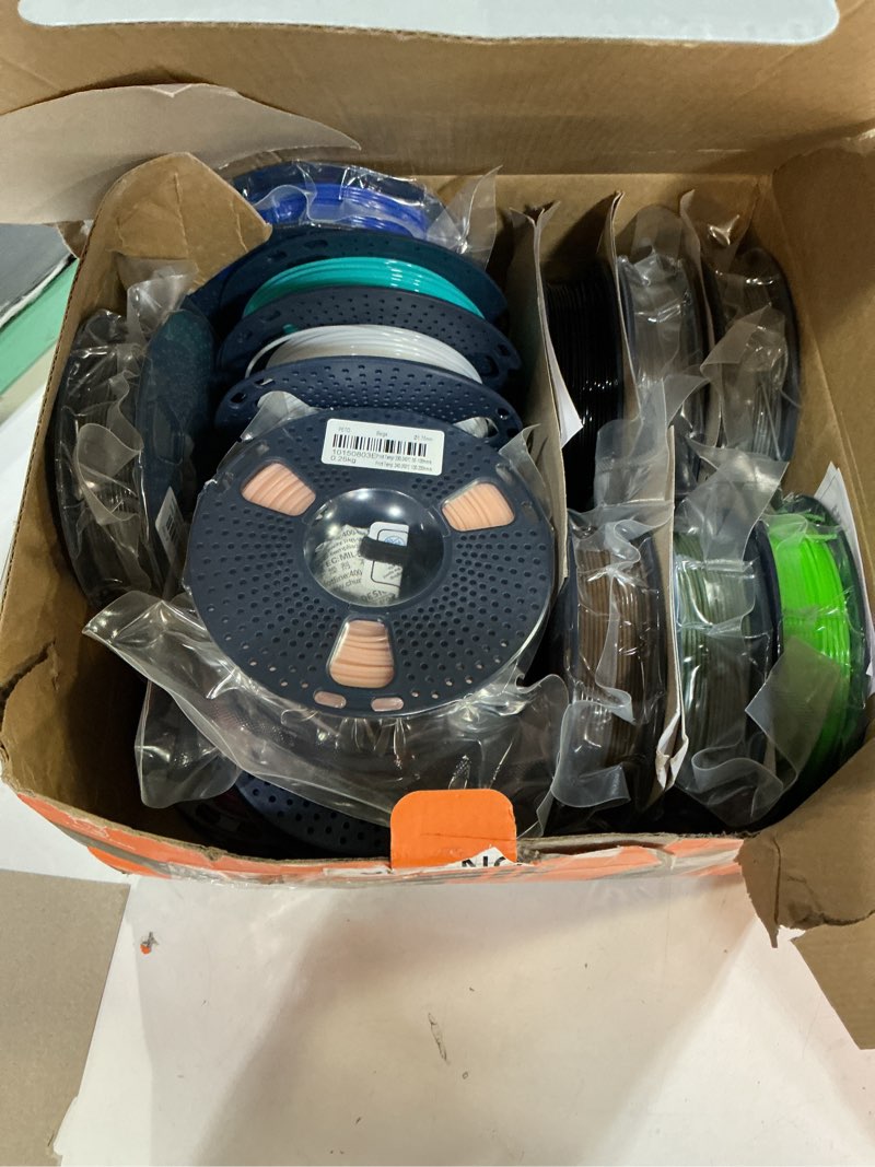 Condition photo showing Good Condition for tecbears high speed pla 3d printer filament bundle?matte pla filament 1.75mm for high speed 50-600mm/s, 4 pack,0.25kg per spool,pri-magenta+pri-white+pri-yellow+pri-cyan 0.25kg x 12pack matte pla 0.25kg x 12pack