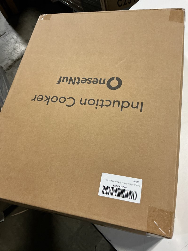Condition photo showing New/Like New for stainless steel induction cooktop, professional-grade induction cooker with precise temperature control,portable countertop burner with ul certified, 10 hours timer powerful 1800w hot plate