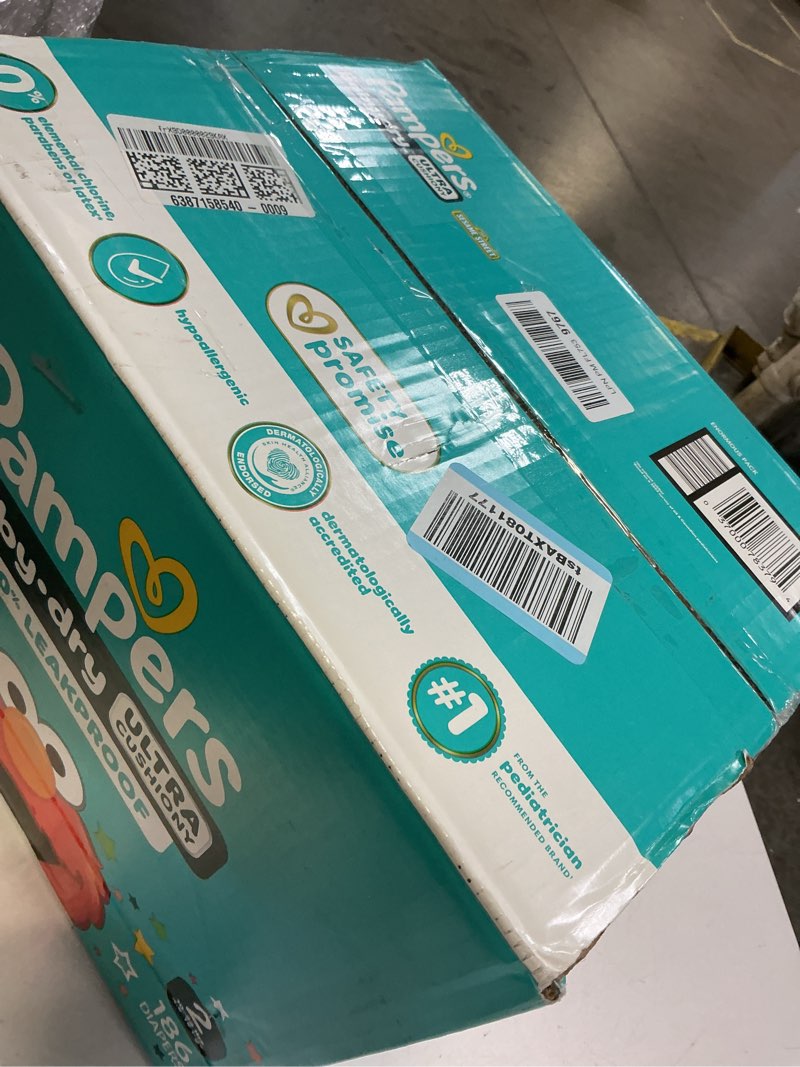 Condition photo showing New/Like New for pampers diapers - baby dry - size 2, 186 count, absorbent disposable infant diaper (packaging may vary) size 2 186