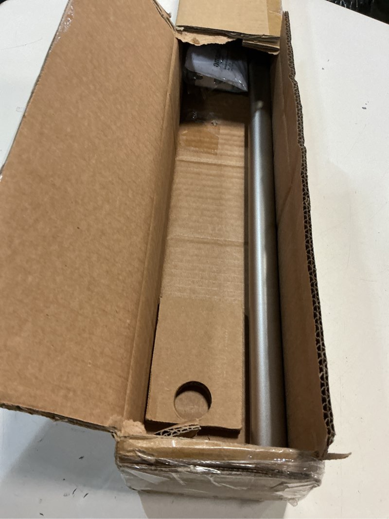 Condition photo showing Good Condition for amazon basics sturdy adjustable curtain rod for windows with round finials, easy installation, 1-inch rod, 36" to 72", nickel, 1-pack 1-inch rod 36" to 72" nickel 1-pack