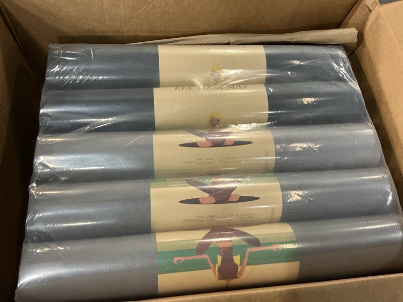 Condition photo showing New/Like New for 10 pack yoga mats bulk, 68'' x 24'' x 4mm thick yoga mats for kids and adult gym mats bundle latex free exercise mats with non slip texture for outdoor yoga, pilates or workout black,gray
